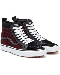 mens black and red vans