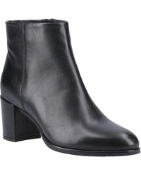 Hush Puppies - Claridy Leather Heeled Ankle Boots - Lyst