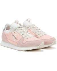 Calvin Klein Runner Lace Up Sock Blossom Sneakers - Pink