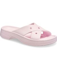 Crocs™ - Classic Cross Strap Synthetic Milk Sandals - Lyst