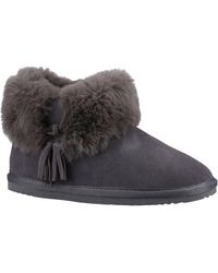 Hush Puppies - Ayana Suede And Faux Fur Slippers - Lyst