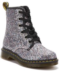 Dr. Martens S 1460 Farrah Chunky Glitter Festival Fashion Ankle Boots - Blue
