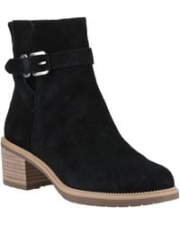 TOMS - Hailey Buckle Leather Heeled Ankle Boots - Lyst