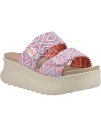 HEYDUDE - Delray Slide Surf Baja Synthetic Blend /Multi Sandals - Lyst
