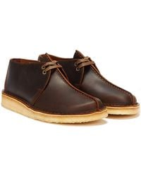 Clarks - Desert Trek Leather Beeswax Shoes - Lyst
