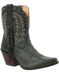 Durango - Crush Bootie Leather Saddle/Denim Boots - Lyst
