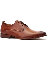 Base London - Gambino Lace Up Leather Burnt Lace-Up Shoes - Lyst