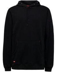 Hard Yakka - Brushed Fleece Synthetic Hooded Sweatshirt - Lyst