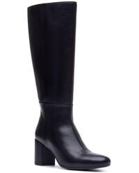 Hush Puppies - Oprah Long Leather Heeled Knee High Boots - Lyst