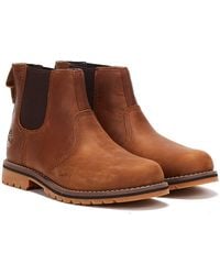 Timberland Larchmont Chelsea Rust Boots - Brown