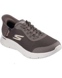 Skechers - Go Walk Flex Hands Up 216324-Brn Lace Up Shoes - Lyst