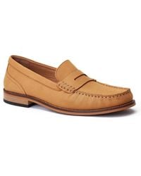Base London - Garfield Leather Burnt Loafers - Lyst
