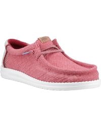 HEYDUDE - Wally Jute Jute Claret/ Birch Moccasins Shoes - Lyst