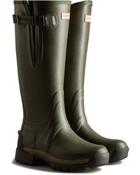 HUNTER - Dark Balmoral Adjustable Synthetic Lined Wellington Boots - Lyst