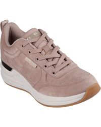 Skechers - Billion 2 Prissy N Plush 177349-tpe Taupe Lace Up Shoe - Lyst