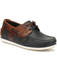 barbour boat shoes blue