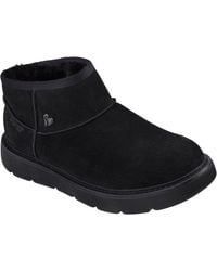 Skechers - Keepsakes Cozy Mini Leather Suede/Faux Fur Boots - Lyst