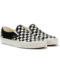 Vans - Classic Slip-On Canvas/ Beaded Checkerboard Trainers - Lyst
