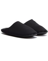 Homme Chaussures Chaussures à enfiler Slippers Logo pantoufles es Coton Emporio Armani pour homme en coloris Noir 