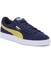puma blue and yellow trainers