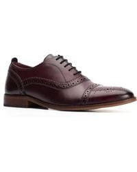 Base London - Cast Washed Leather Brogues Shoes - Lyst