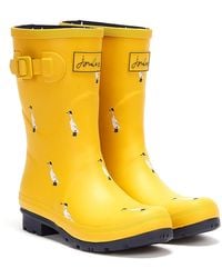 Joules Molly Mid Height Duck Wellies - Yellow