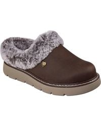 Skechers - Keepsakes Lite Cozy Blend Textile Chocolate Slippers - Lyst
