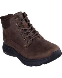 Skechers - Pollard Waylon Leather Cocoa Ankle Boots - Lyst