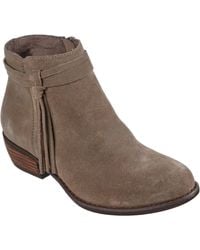 Skechers - Texas Modern Western Leather Dark Suede Boots - Lyst