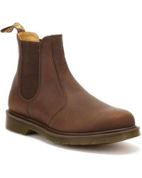Dr. Martens Mens Womens Brun Fonce Gaucho Crazy Horse Boots Men's Mid Boots In Brown