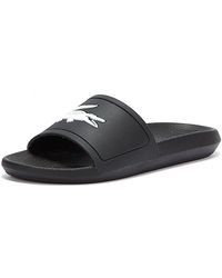 lacoste sliders mens black