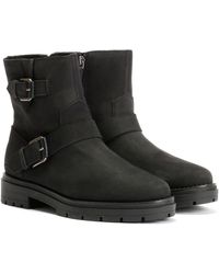TOMS - Ionie Moto Nubuck Leather Boots - Lyst