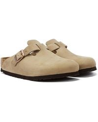 Birkenstock - Boston Tabacco Brown Natural Oiled Leather Clogs - Lyst