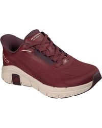 Skechers - Relaxed Fit Flex Zayder Textile Burgundy Mesh/Synthetic Trainers - Lyst