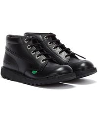Kickers - Kick Hi Jugend Leder Ankle School Stiefel - Lyst