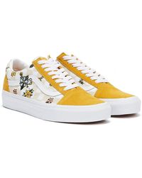 Vans Cottage Check Old Skool / Black / White Sneakers - Yellow