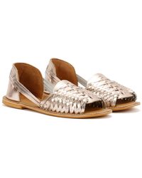 TOWER London - Tower London Hurache Leather Metallic Shoes - Lyst