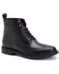 Base London - Dealer Leather Ankle Boots - Lyst