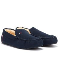 Tommy Hilfiger Warm Corpo Elevate / White Slippers - Blue