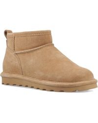 BEARPAW - Shorty Suede Coffee Winter Ankle Boots - Lyst
