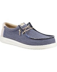 HEYDUDE - Wally Coastline Canvas Boat Shoes - Lyst