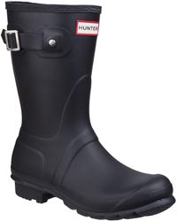 HUNTER - Original Short Stivali Di Gomma Neri Da Donna - Lyst