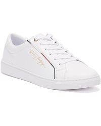 tommy hilfiger signature leather trainers