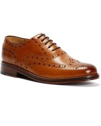 Chapman & Moore - Oxford Brogue Leather Tan Burnish Shoes - Lyst
