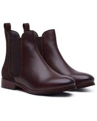 Hush Puppies - Colette Leather Chocolate Wide Fit Flat Chelsea Boots - Lyst