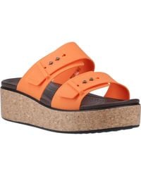 Crocs™ - Brooklyn Buckle Low Wedge Sandals - Lyst