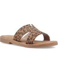 Hush Puppies - Azalea Mule Leather Leopard Sandals - Lyst