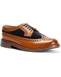 Chapman & Moore - Longwing Brogue Leather/Suede Tan/ Shoes - Lyst