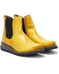 Fly London Salv Rug Boots - Yellow