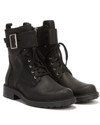 Clarks Orinoco2 Lace Leather Boots - Black